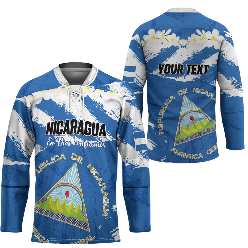 Personalized Nicaragua Sacuanjoche Hockey Jersey Happy Independence Day