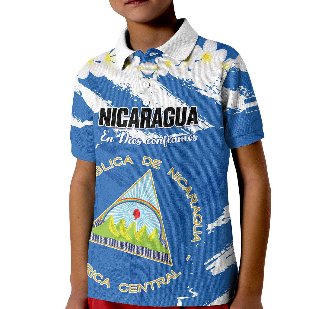 Personalized Nicaragua Sacuanjoche Kid Polo Shirt Happy Independence Day