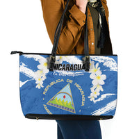 Nicaragua Sacuanjoche Leather Tote Bag Happy Independence Day
