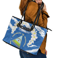 Nicaragua Sacuanjoche Leather Tote Bag Happy Independence Day