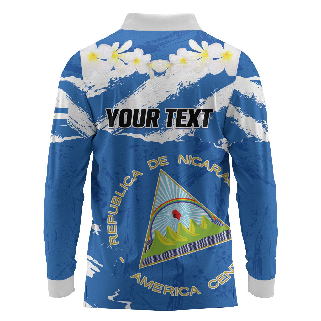 Personalized Nicaragua Sacuanjoche Long Sleeve Polo Shirt Happy Independence Day