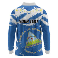 Personalized Nicaragua Sacuanjoche Long Sleeve Polo Shirt Happy Independence Day
