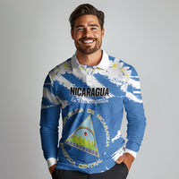 Personalized Nicaragua Sacuanjoche Long Sleeve Polo Shirt Happy Independence Day