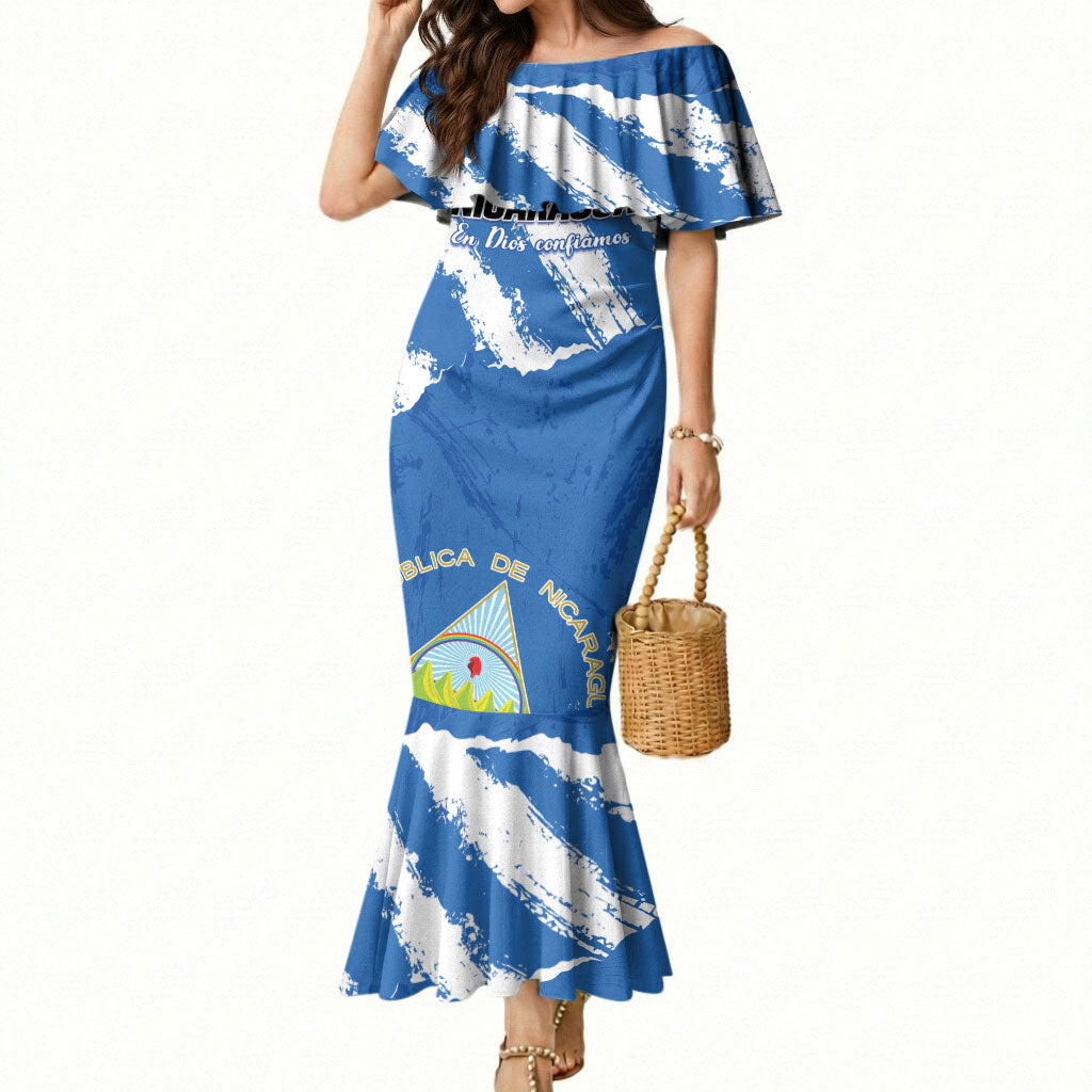 Personalized Nicaragua Sacuanjoche Mermaid Dress Happy Independence Day