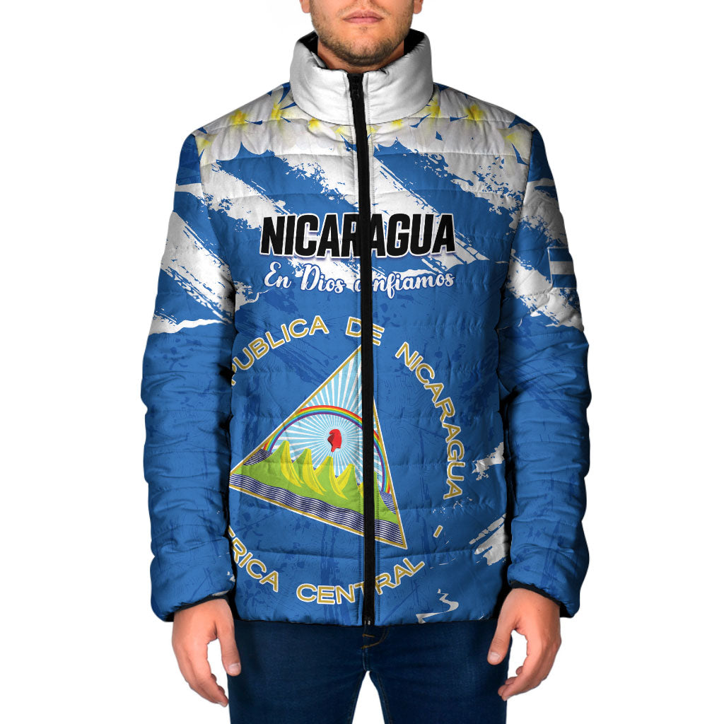 Personalized Nicaragua Sacuanjoche Padded Jacket Happy Independence Day