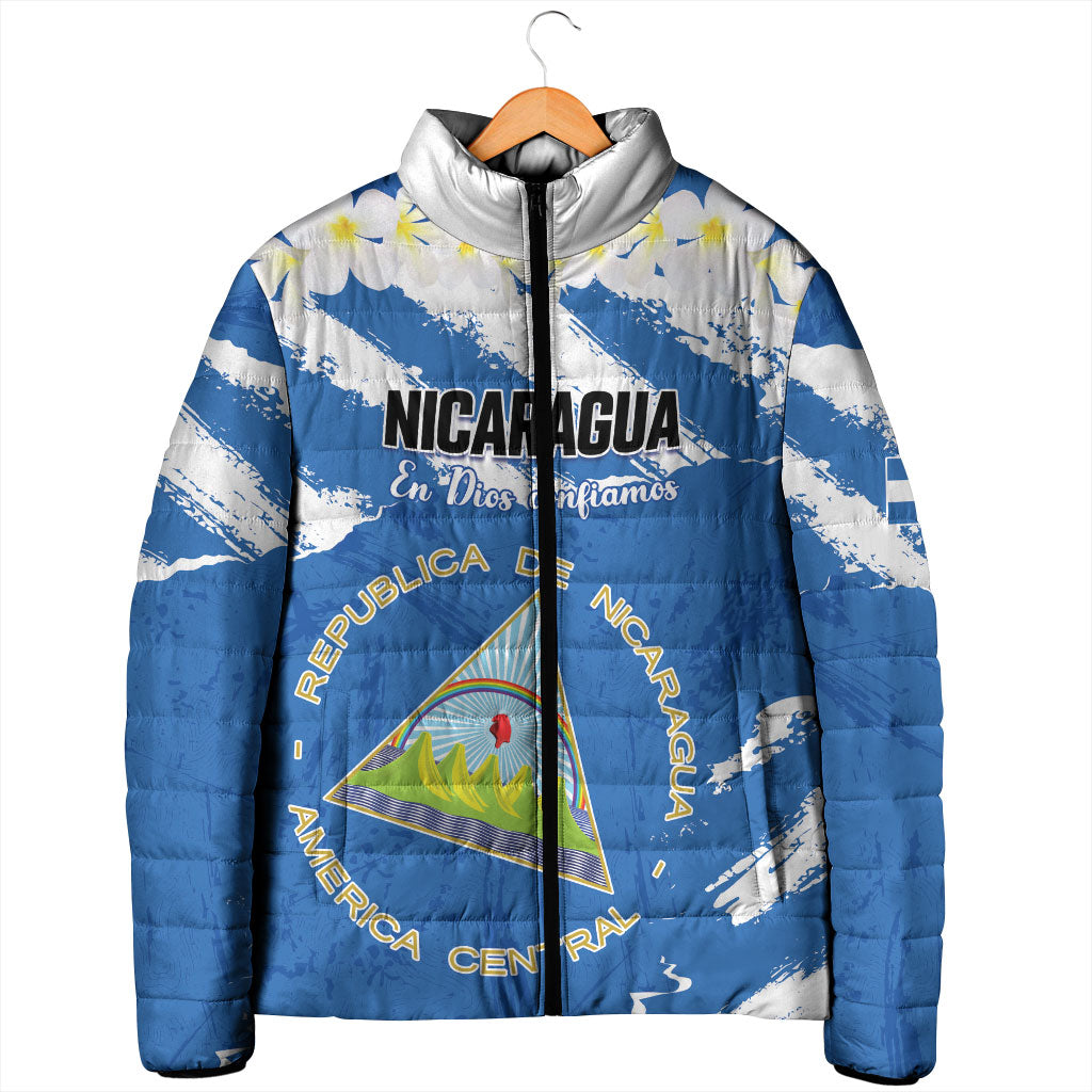 Personalized Nicaragua Sacuanjoche Padded Jacket Happy Independence Day