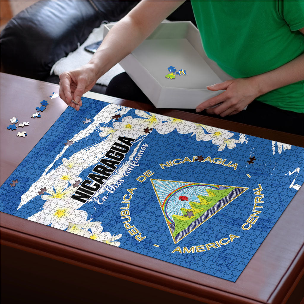 Nicaragua Sacuanjoche Puzzle Happy Independence Day