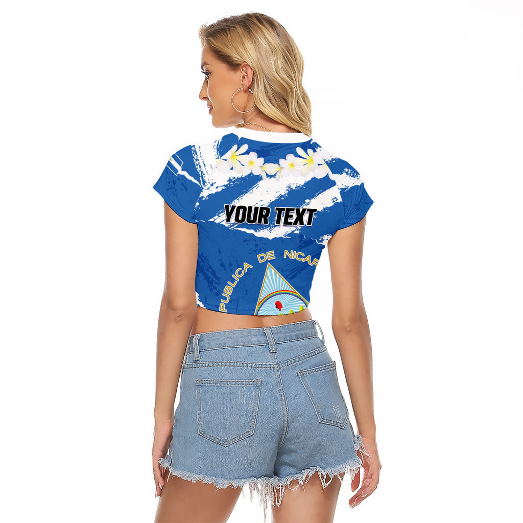 Personalized Nicaragua Sacuanjoche Raglan Cropped T Shirt Happy Independence Day