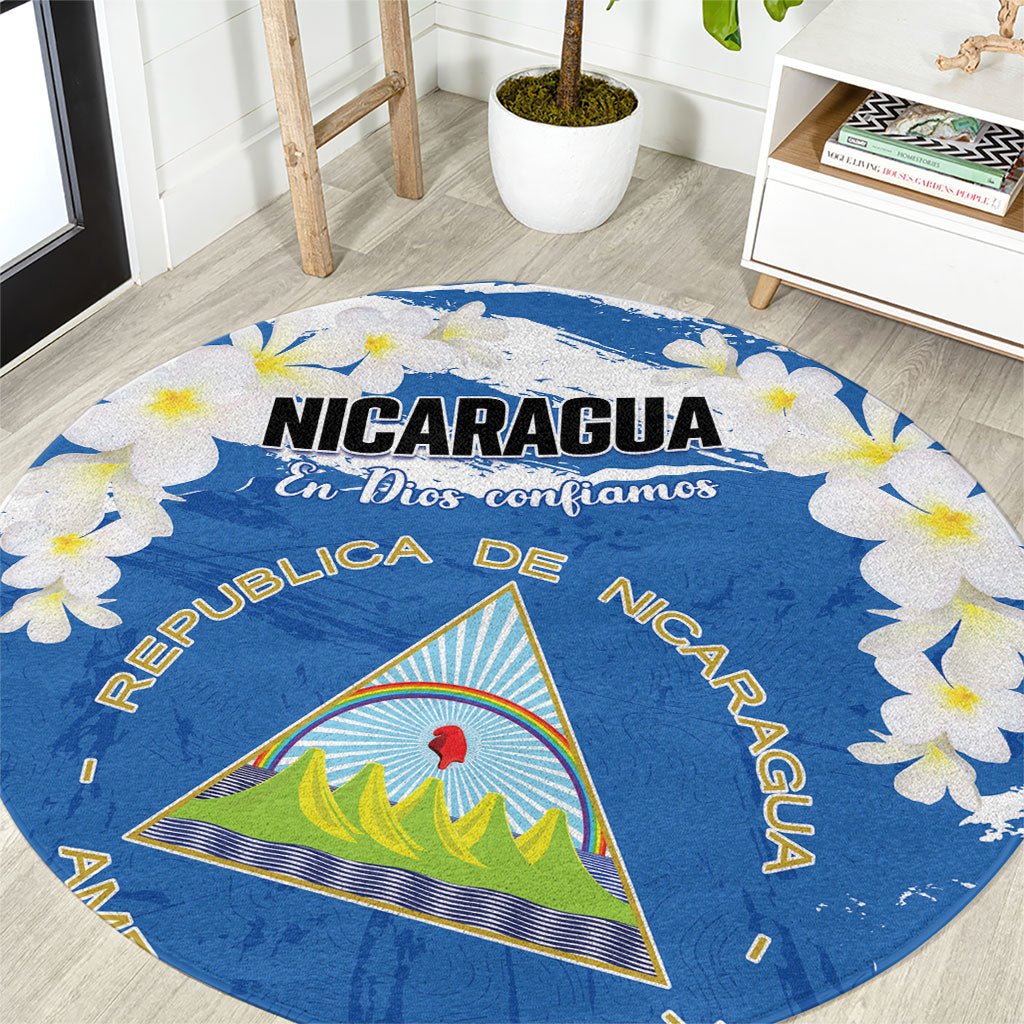 Nicaragua Sacuanjoche Round Carpet Happy Independence Day