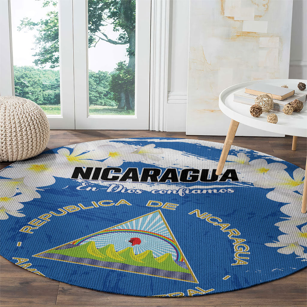 Nicaragua Sacuanjoche Round Carpet Happy Independence Day