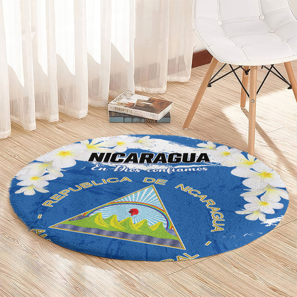Nicaragua Sacuanjoche Round Carpet Happy Independence Day