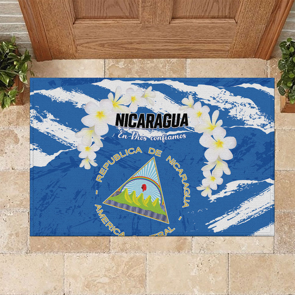 Nicaragua Sacuanjoche Rubber Doormat Happy Independence Day