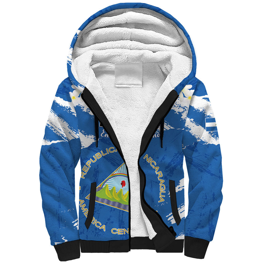 Personalized Nicaragua Sacuanjoche Sherpa Hoodie Happy Independence Day
