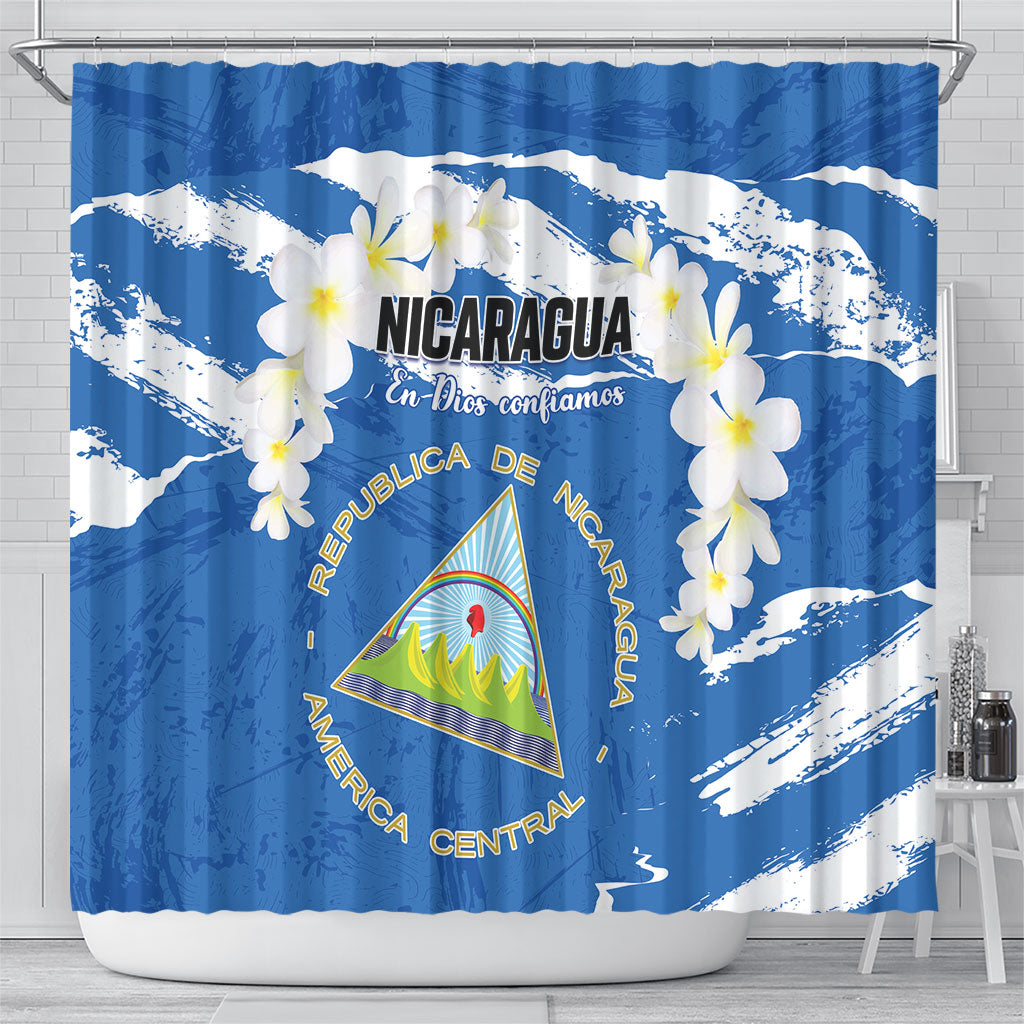 Nicaragua Sacuanjoche Shower Curtain Happy Independence Day