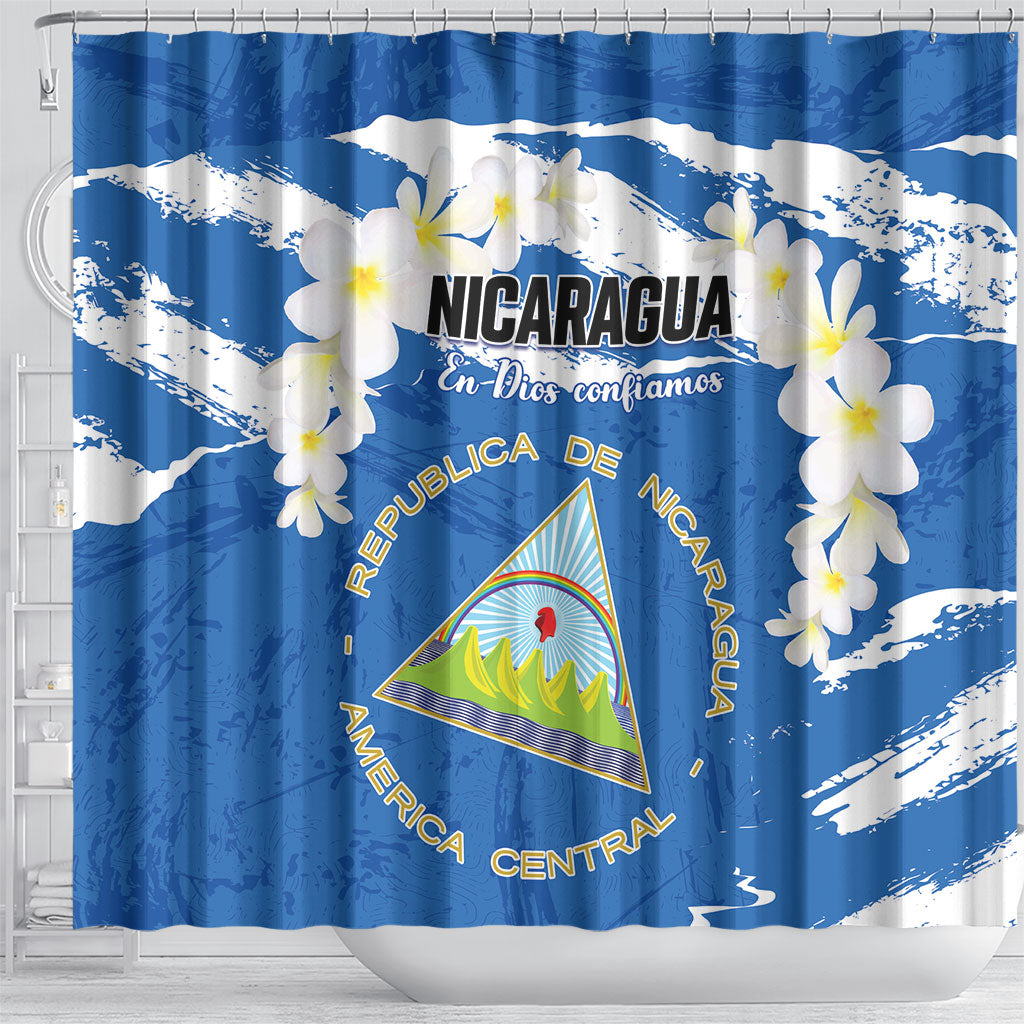 Nicaragua Sacuanjoche Shower Curtain Happy Independence Day