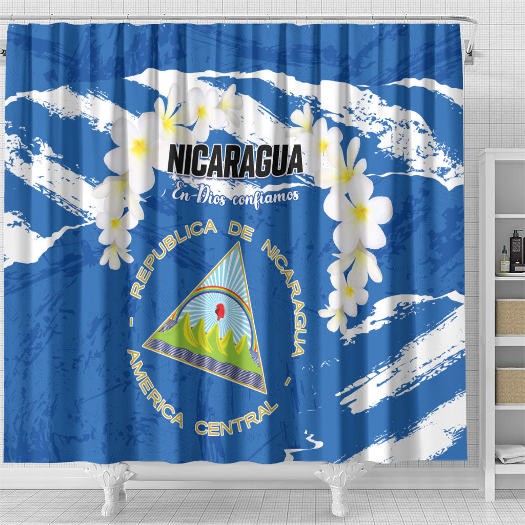 Nicaragua Sacuanjoche Shower Curtain Happy Independence Day