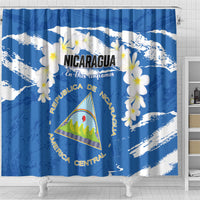 Nicaragua Sacuanjoche Shower Curtain Happy Independence Day