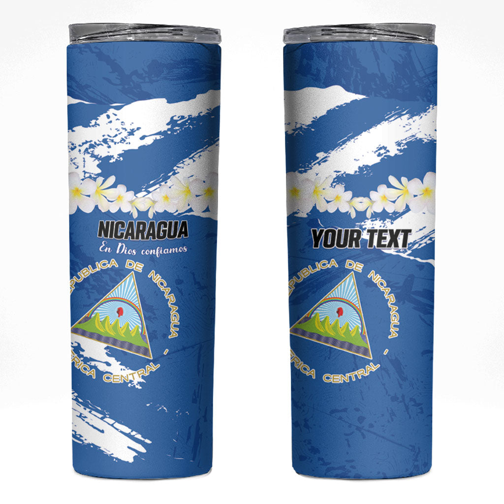 Personalized Nicaragua Sacuanjoche Skinny Tumbler Happy Independence Day