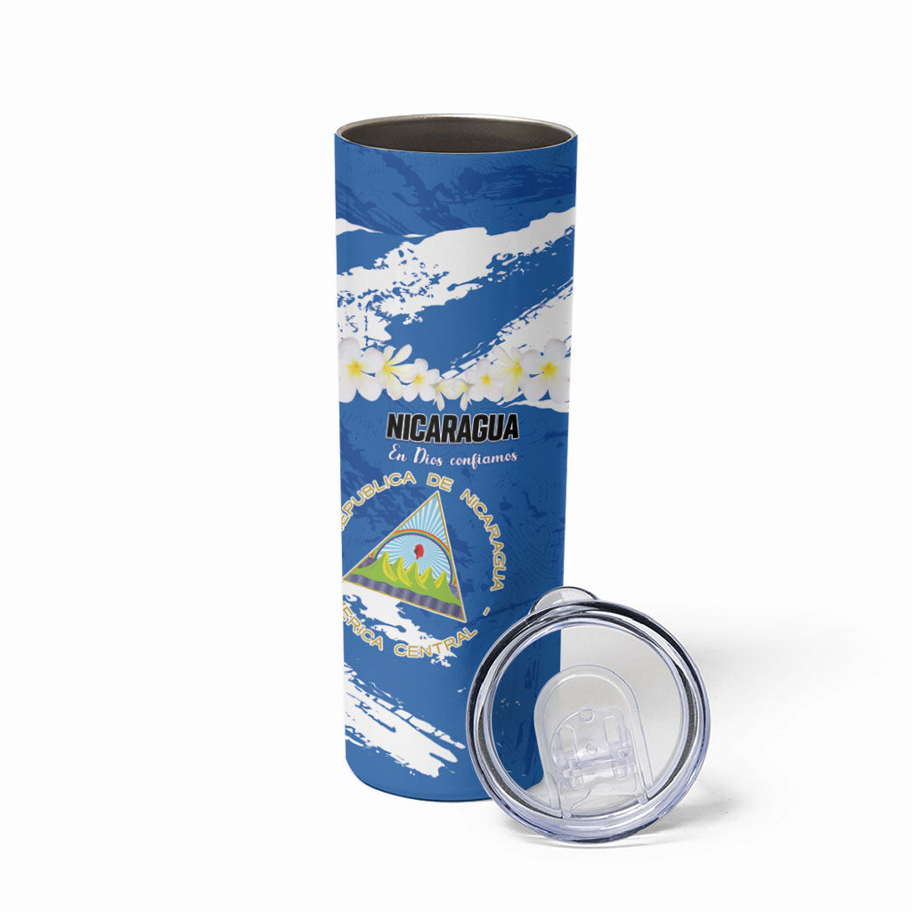 Personalized Nicaragua Sacuanjoche Skinny Tumbler Happy Independence Day