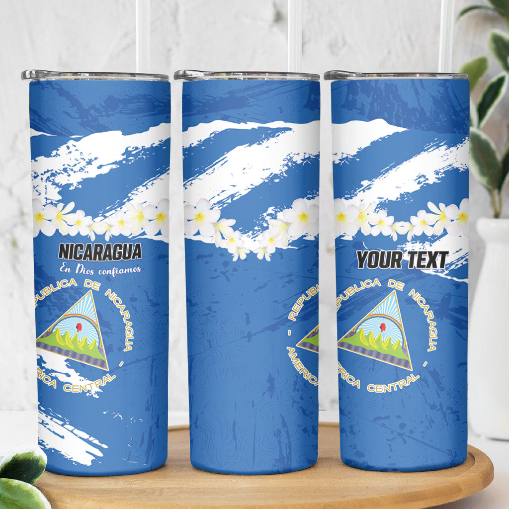 Personalized Nicaragua Sacuanjoche Skinny Tumbler Happy Independence Day