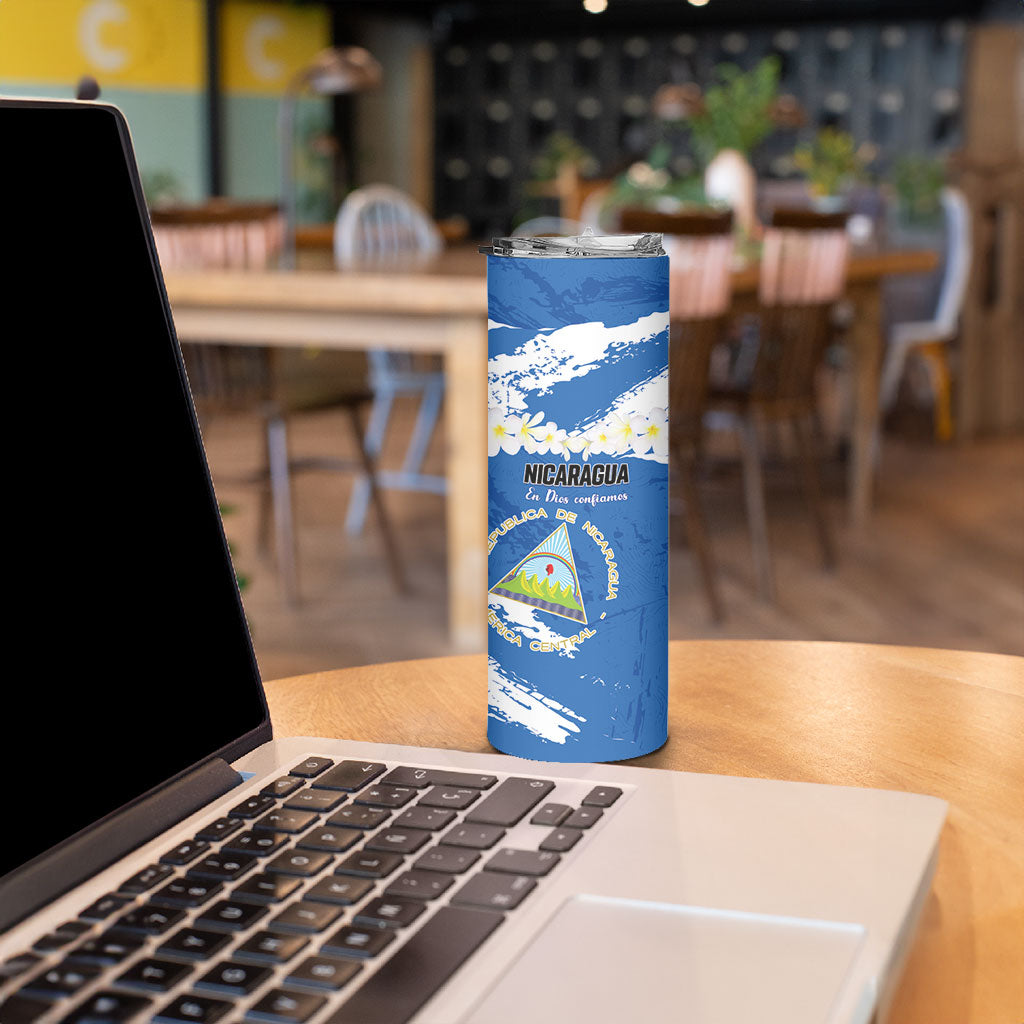 Personalized Nicaragua Sacuanjoche Skinny Tumbler Happy Independence Day