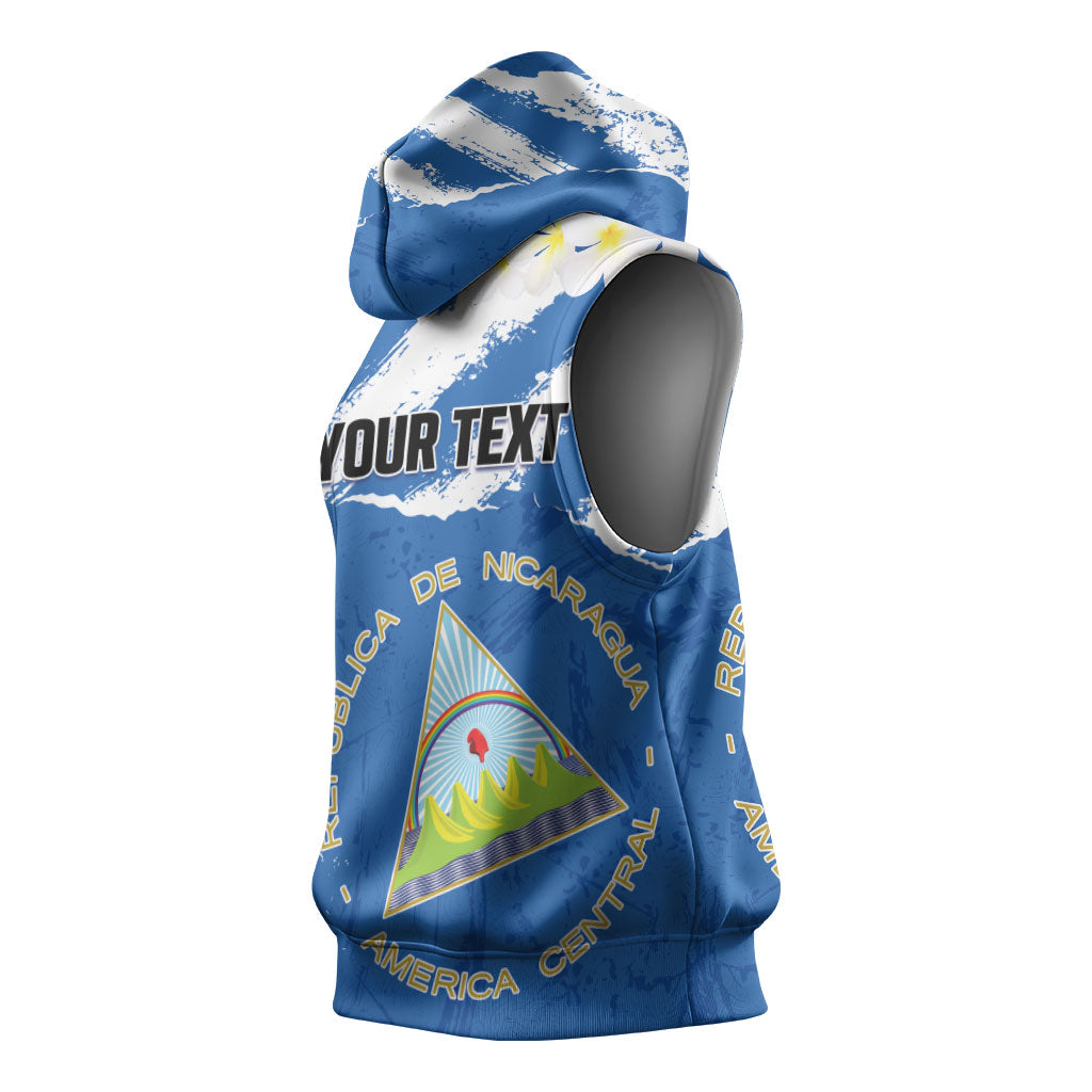 Personalized Nicaragua Sacuanjoche Sleeveless Hoodie Happy Independence Day