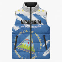 Personalized Nicaragua Sacuanjoche Sleeveless Puffer Jacket Happy Independence Day