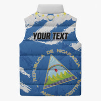Personalized Nicaragua Sacuanjoche Sleeveless Puffer Jacket Happy Independence Day