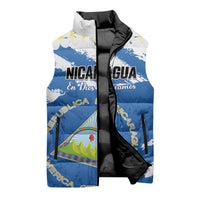 Personalized Nicaragua Sacuanjoche Sleeveless Puffer Jacket Happy Independence Day
