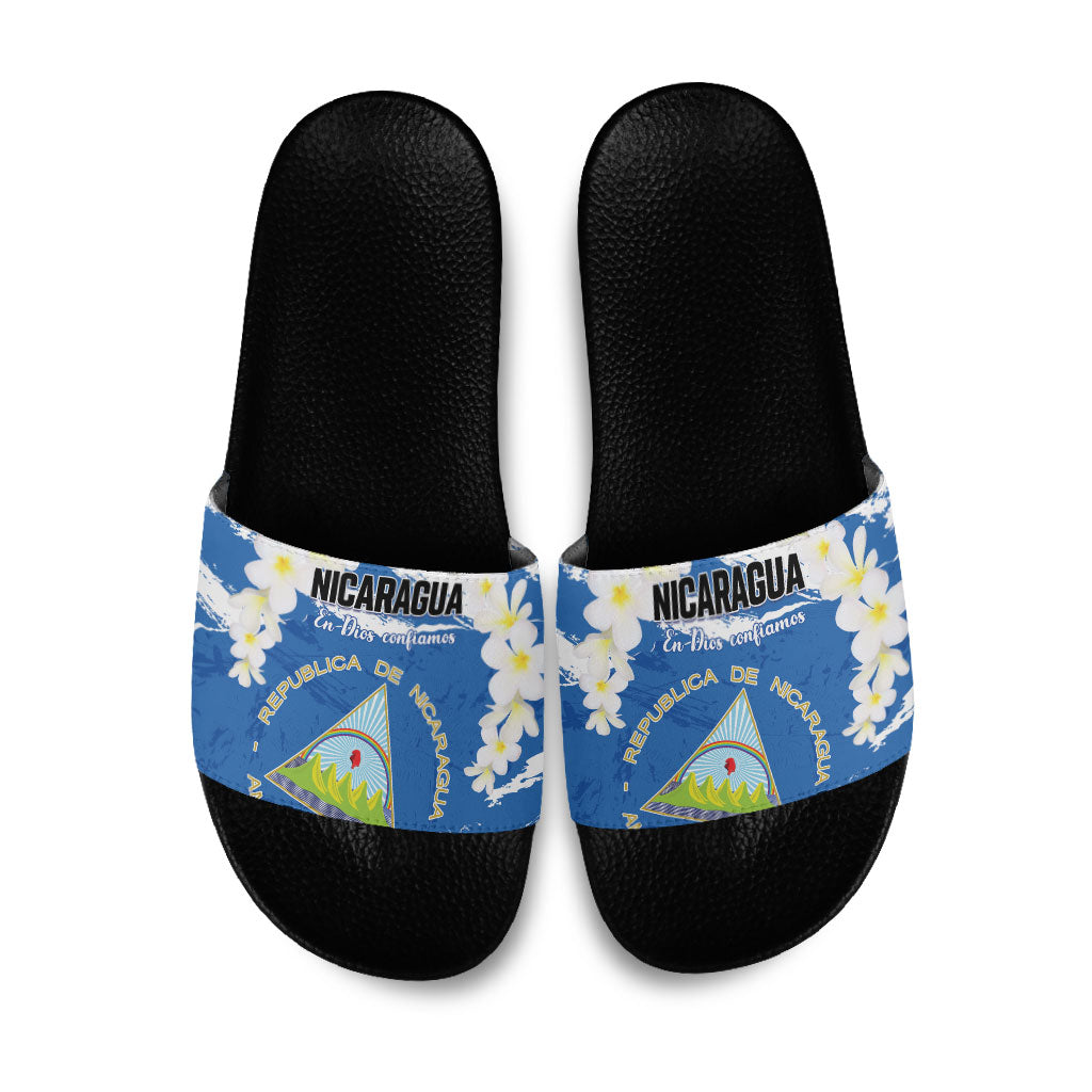 Nicaragua Sacuanjoche Slide Sandals Happy Independence Day