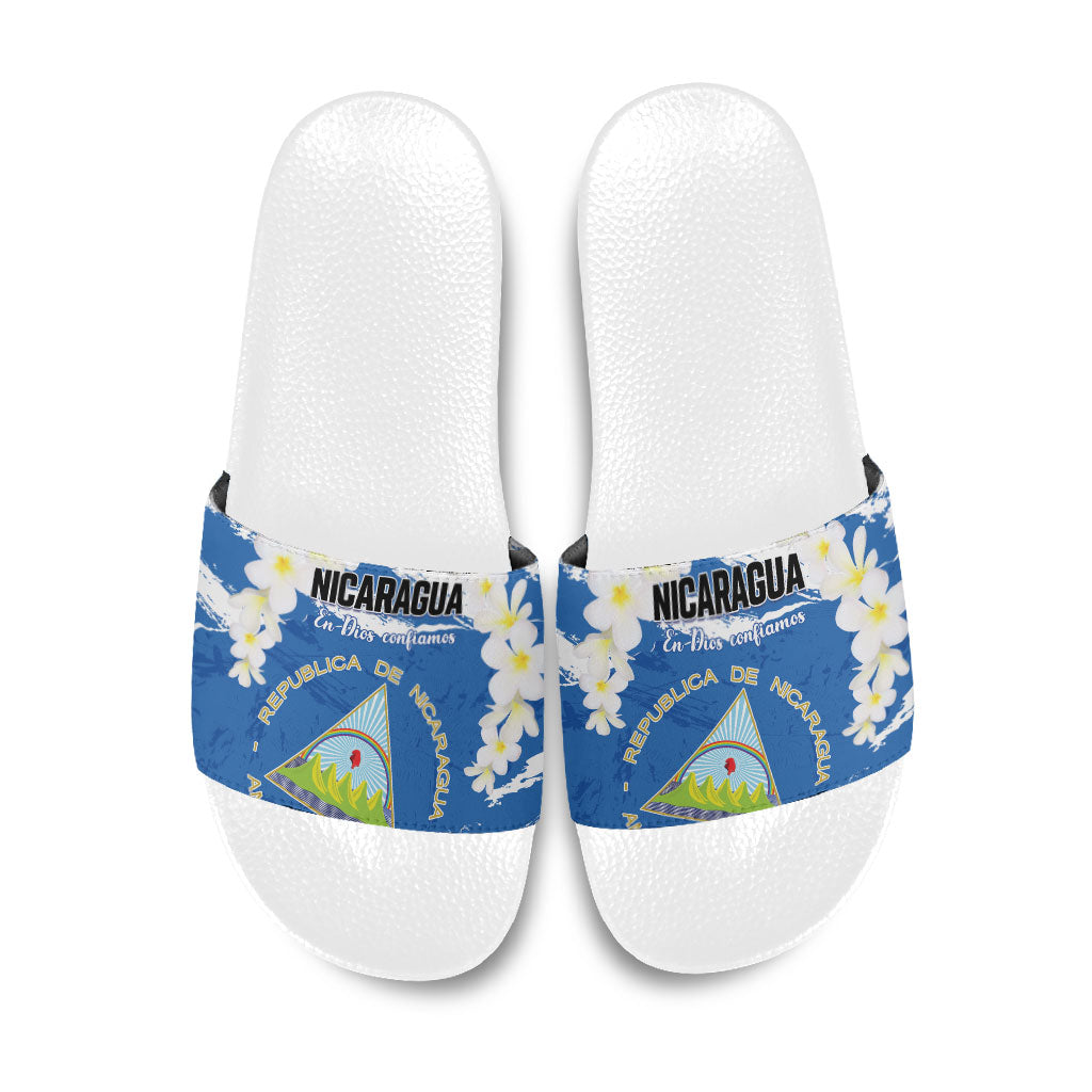 Nicaragua Sacuanjoche Slide Sandals Happy Independence Day