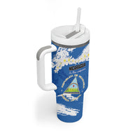 Personalized Nicaragua Sacuanjoche Tumbler With Handle Happy Independence Day