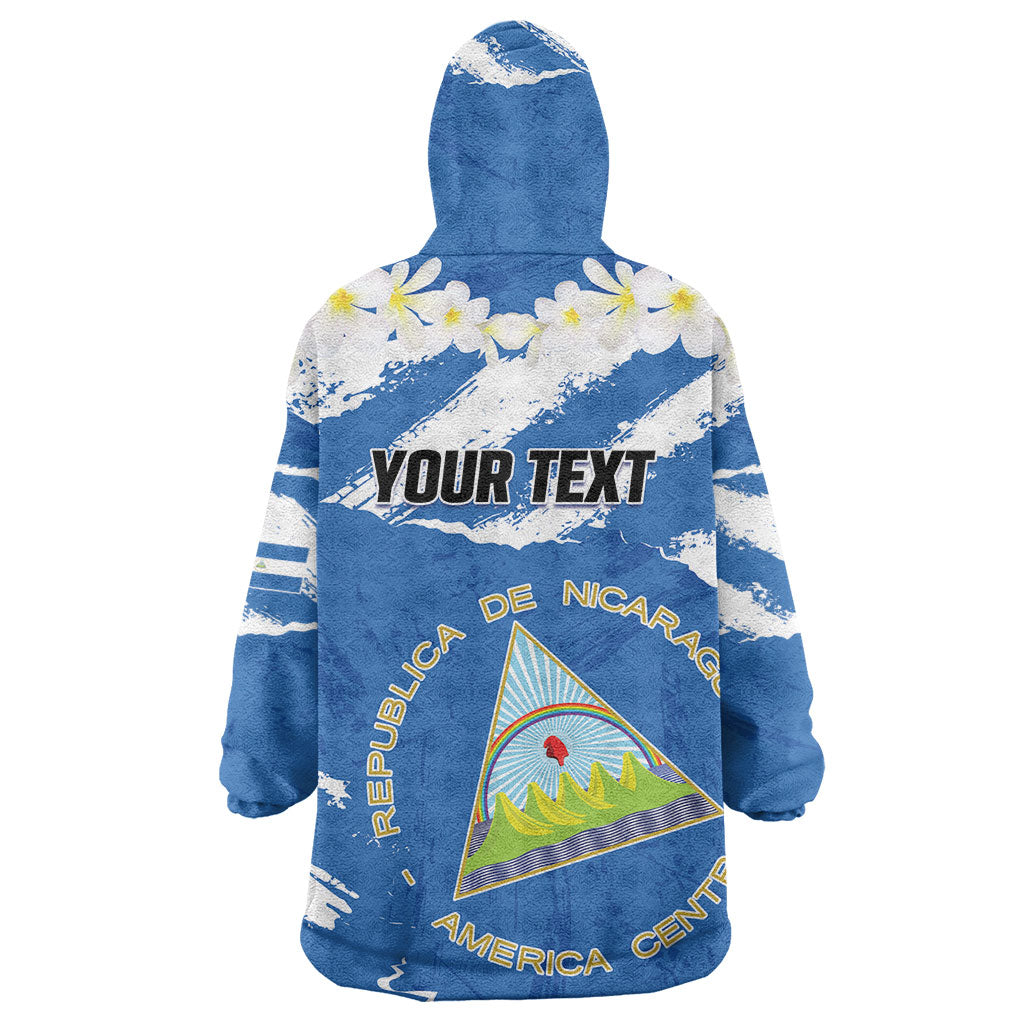 Personalized Nicaragua Sacuanjoche Wearable Blanket Hoodie Happy Independence Day