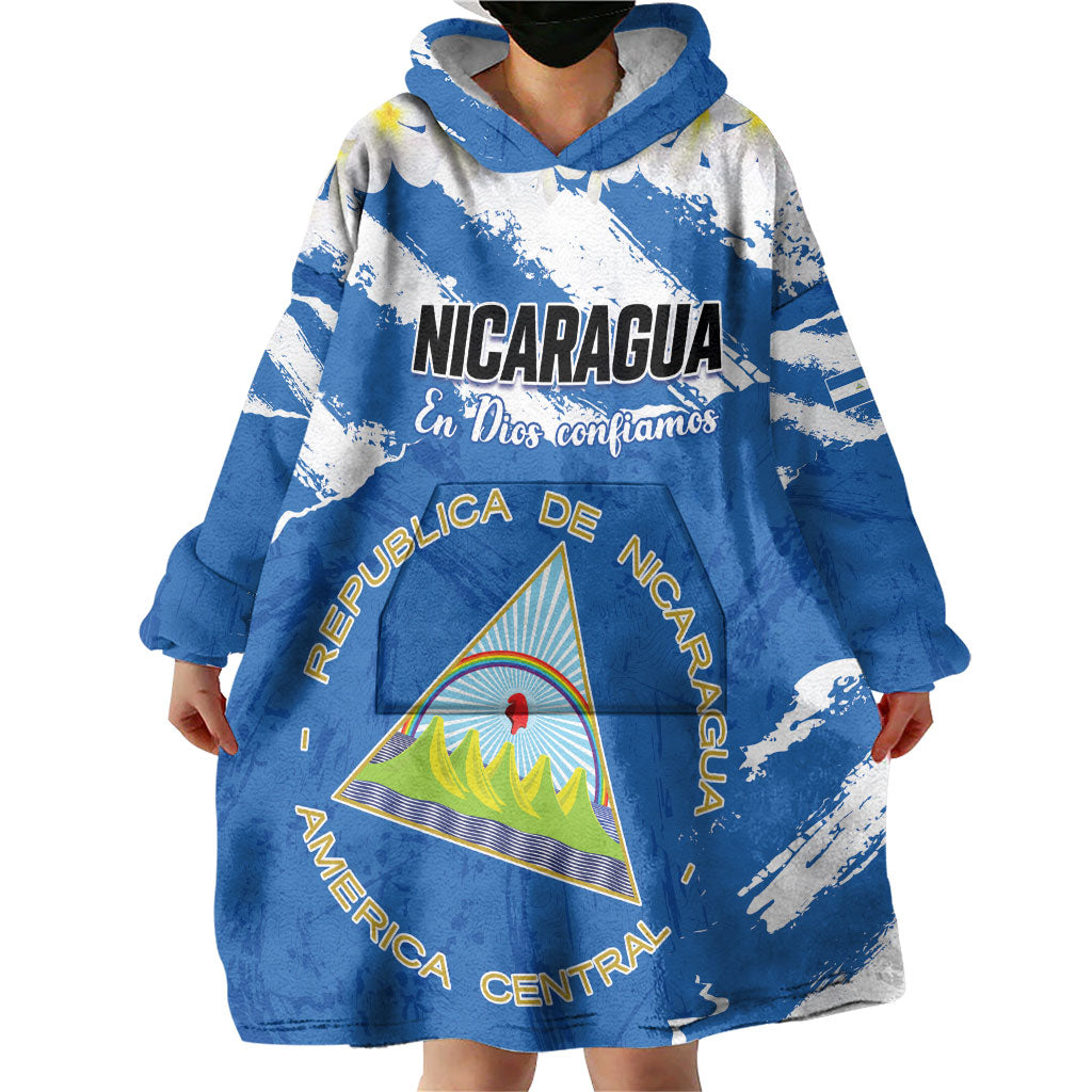 Personalized Nicaragua Sacuanjoche Wearable Blanket Hoodie Happy Independence Day