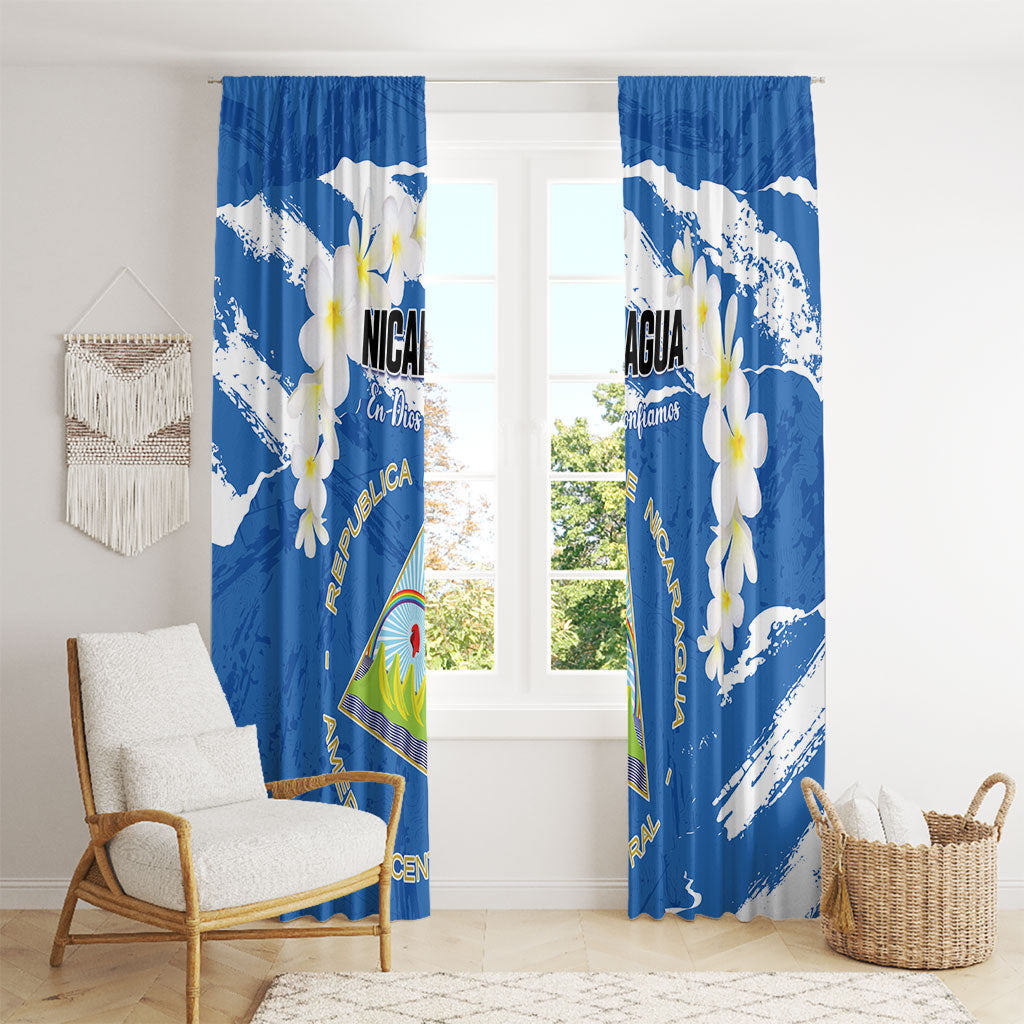 Nicaragua Sacuanjoche Window Curtain Happy Independence Day