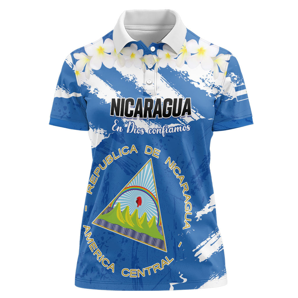Personalized Nicaragua Sacuanjoche Women Polo Shirt Happy Independence Day