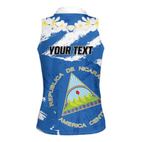 Personalized Nicaragua Sacuanjoche Women Sleeveless Polo Shirt Happy Independence Day