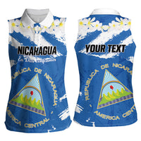 Personalized Nicaragua Sacuanjoche Women Sleeveless Polo Shirt Happy Independence Day