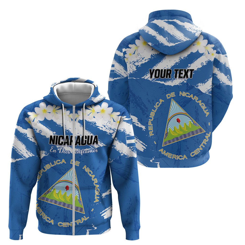 Personalized Nicaragua Sacuanjoche Zip Hoodie Happy Independence Day