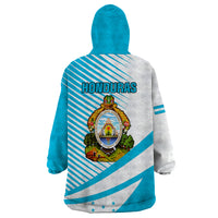 Honduras Wearable Blanket Hoodie Coat Of Arms With Scarlet Macaw - Wonder Print Shop