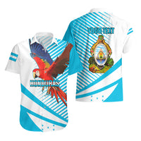 Personalised Honduras Hawaiian Shirt Coat Of Arms With Scarlet Macaw - Wonder Print Shop