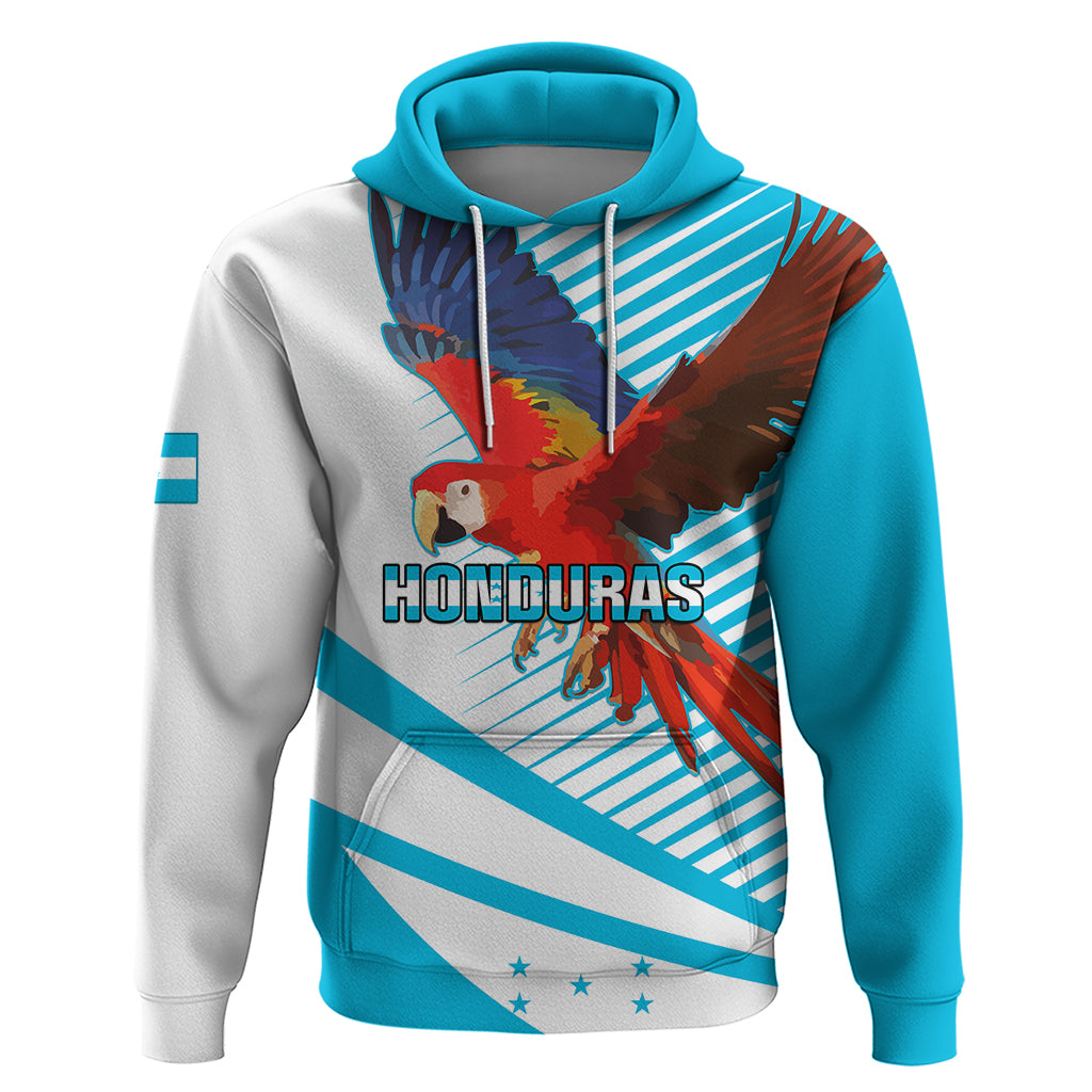 personalised-honduras-hoodie-coat-of-arms-with-scarlet-macaw