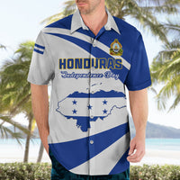 Honduras Independence Day Hawaiian Shirt Map With Coat Of Arms - Wonder Print Shop