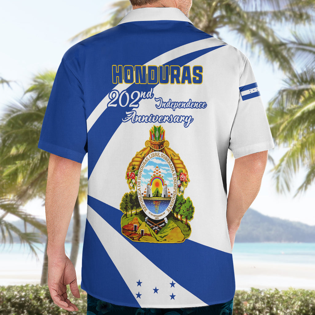 Honduras Independence Day Hawaiian Shirt Map With Coat Of Arms - Wonder Print Shop