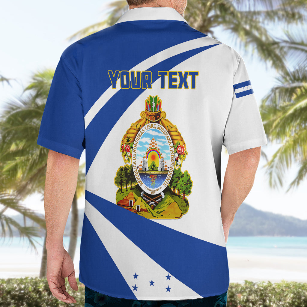 Personalised Honduras Independence Day Hawaiian Shirt Map With Coat Of Arms - Wonder Print Shop