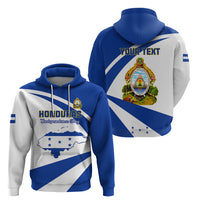 Personalised Honduras Independence Day Hoodie Map With Coat Of Arms - Wonder Print Shop