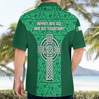 Ireland Rugby Hawaiian Shirt Irish Celtic Cross Mix Shamrock Pattern - Wonder Print Shop