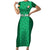 Ireland Rugby Short Sleeve Bodycon Dress Irish Celtic Cross Mix Shamrock Pattern - Wonder Print Shop