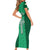 Ireland Rugby Short Sleeve Bodycon Dress Irish Celtic Cross Mix Shamrock Pattern - Wonder Print Shop