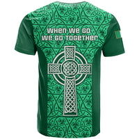 Ireland Rugby T Shirt Irish Celtic Cross Mix Shamrock Pattern - Wonder Print Shop